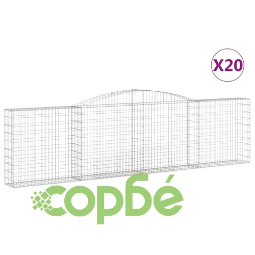 Габионни кошници арка 20 бр 400x30x100/120см поцинковано желязо ➤ топ цена ➤ sorbe.bg