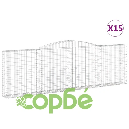 Габионни кошници арка 15 бр 400x30x120/140см поцинковано желязо ➤ топ цена ➤ sorbe.bg