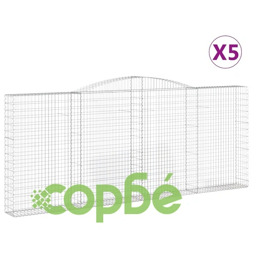Габионни кошници арка 5 бр 400x30x160/180 см поцинковано желязо ➤ топ цена ➤ sorbe.bg