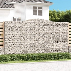 Габионни кошници арка 2 бр 400x30x220/240 см поцинковано желязо
