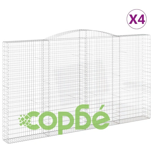 Габионни кошници арка 4 бр 400x30x220/240 см поцинковано желязо ➤ топ цена ➤ sorbe.bg