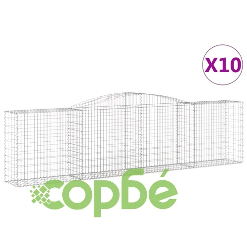 Габионни кошници арка 10 бр 400x50x100/120см поцинковано желязо ➤ топ цена ➤ sorbe.bg