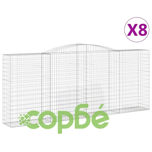 Габионни кошници арка 8 бр 400x50x160/180 см поцинковано желязо ➤ топ цена ➤ sorbe.bg