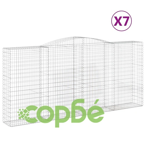 Габионни кошници арка 7 бр 400x50x180/200 см поцинковано желязо ➤ топ цена ➤ sorbe.bg