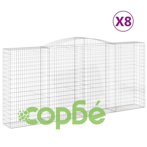 Габионни кошници арка 8 бр 400x50x180/200 см поцинковано желязо ➤ топ цена ➤ sorbe.bg