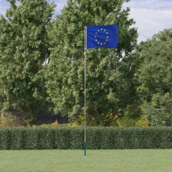 Флаг на Европа и стълб 5,55 м алуминий