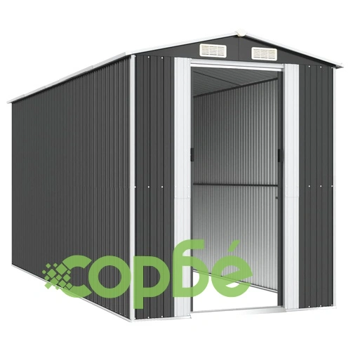 Градинска барака антрацит 192x440x223 см поцинкована стомана ➤ топ цена ➤ sorbe.bg