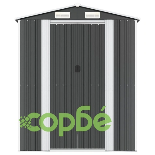 Градинска барака антрацит 192x606x223 см поцинкована стомана	 ➤ топ цена ➤ sorbe.bg