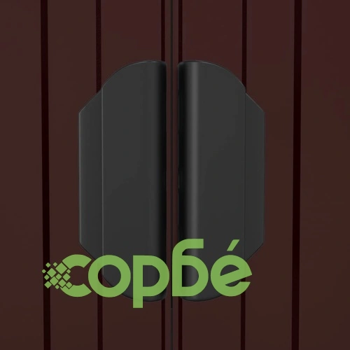 Градински навес тъмнокафяв 192x274x223 см поцинкована стомана ➤ топ цена ➤ sorbe.bg