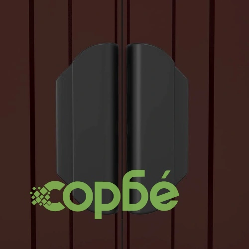 Градински навес тъмнокафяв 192x357x223 см поцинкована стомана ➤ топ цена ➤ sorbe.bg
