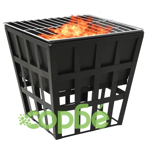 Преносимо огнище барбекю 2-в-1 34x34x48 см стомана ➤ топ цена ➤ sorbe.bg