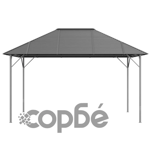 Беседка с покрив, 4х3 м, антрацит ➤ топ цена ➤ sorbe.bg