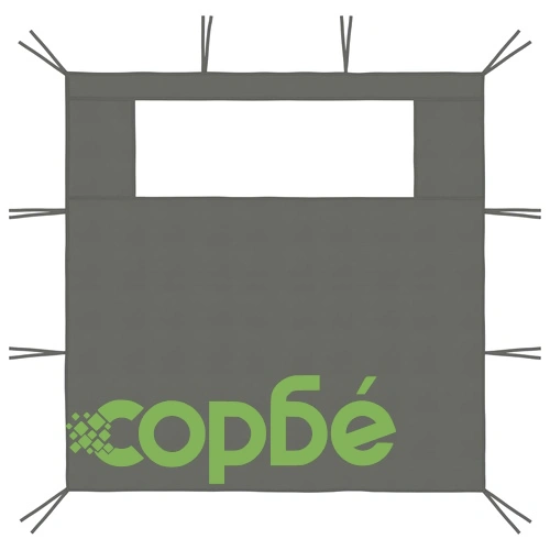 Стени за шатри с прозорци 2 бр 3x2,1 м антрацит 70 г/м² ➤ топ цена ➤ sorbe.bg