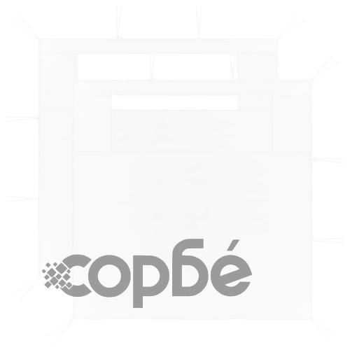 Странична стена за шатра с прозорци 6x2 м бяла ➤ топ цена ➤ sorbe.bg
