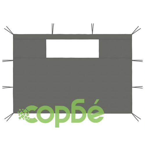 Стени за шатри с прозорци 2 бр 4,5x2,1 м антрацит 70 г/м² ➤ топ цена ➤ sorbe.bg