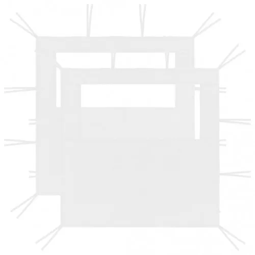 Стени за шатри с прозорци 2 бр 2x2,1 м бели 70 г/м² ➤ топ цена ➤ sorbe.bg