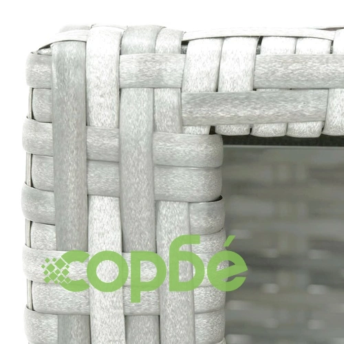 Спа стъпало, светлосиво, полиратан, 92x45x25 см ➤ топ цена ➤ sorbe.bg
