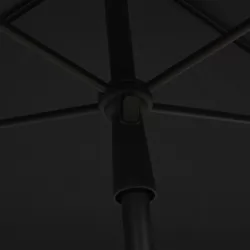 Градински чадър с прът, 210x140 см, антрацит