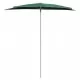 Градински полукръгъл чадър с прът 180x90 см зелен