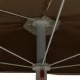 Градински полукръгъл чадър с прът 180x90 см таупе