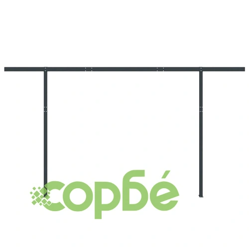Комплект стълбове за тенти, антрацит, 450x245 см, желязо  ➤ топ цена ➤ sorbe.bg