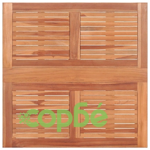 Сгъваема градинска трапезна маса, 90x90x75 см, тик масив ➤ топ цена ➤ sorbe.bg