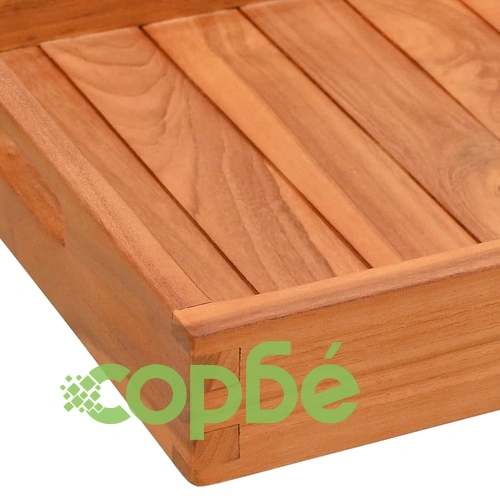 Поднос за сервиране, 60x35 см, тиково дърво масив ➤ топ цена ➤ sorbe.bg