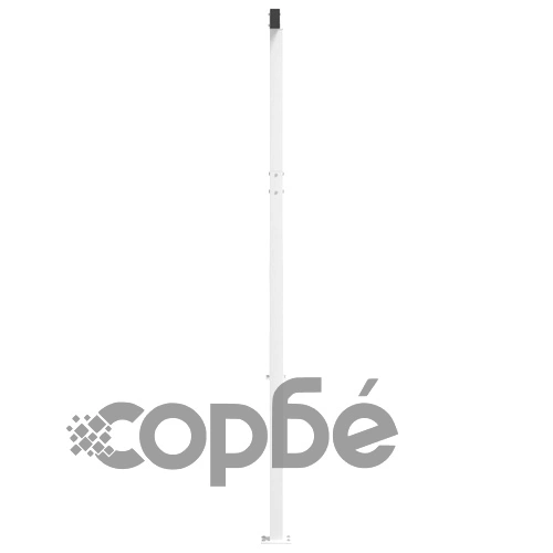Комплект стълбове за тенти, бял, 450x245 см, желязо  ➤ топ цена ➤ sorbe.bg
