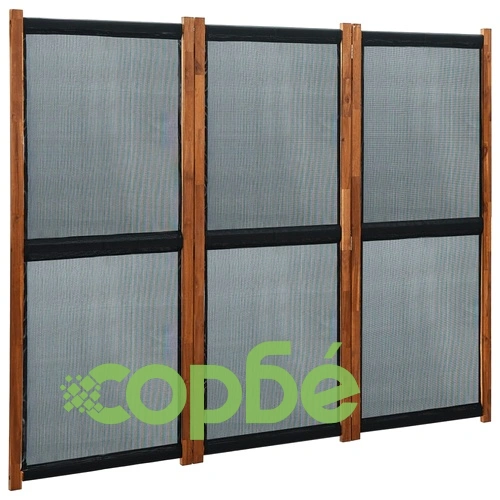 Параван за стая, 3 панела, черен, 210x170 см ➤ топ цена ➤ sorbe.bg