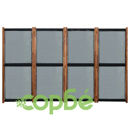 Параван за стая, 4 панела, черен, 280x170 см ➤ топ цена ➤ sorbe.bg