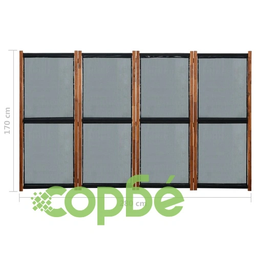 Параван за стая, 4 панела, черен, 280x170 см ➤ топ цена ➤ sorbe.bg