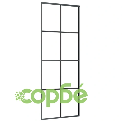 Плъзгаща се врата с обков 76x205 см ESG стъкло и алуминий ➤ топ цена ➤ sorbe.bg