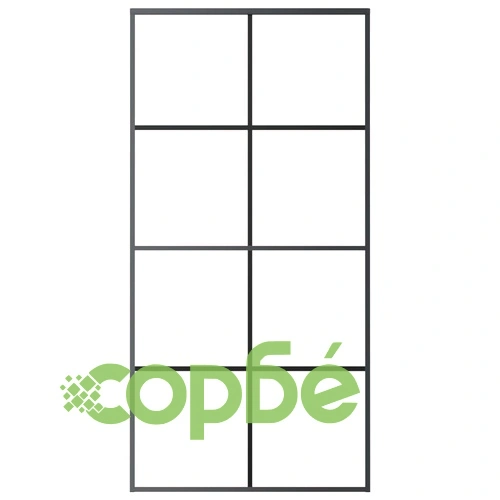 Плъзгаща се врата с обков 102,5x205 см ESG стъкло и алуминий ➤ топ цена ➤ sorbe.bg