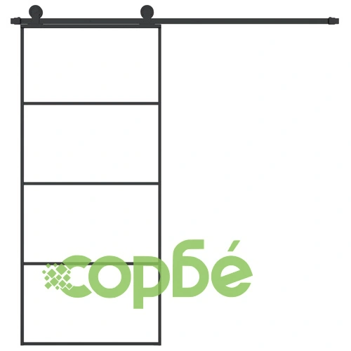 Плъзгаща се врата с обков 90x205 см ESG стъкло и алуминий ➤ топ цена ➤ sorbe.bg