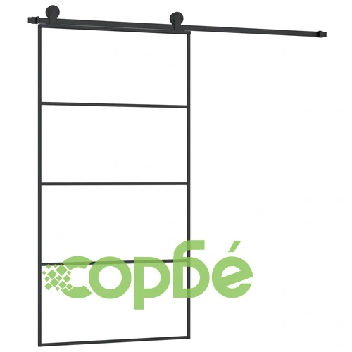 Плъзгаща се врата с обков 102,5x205 см ESG стъкло и алуминий ➤ топ цена ➤ sorbe.bg