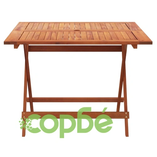 Градински трапезен комплект от 5 части, акациево дърво масив ➤ топ цена ➤ sorbe.bg