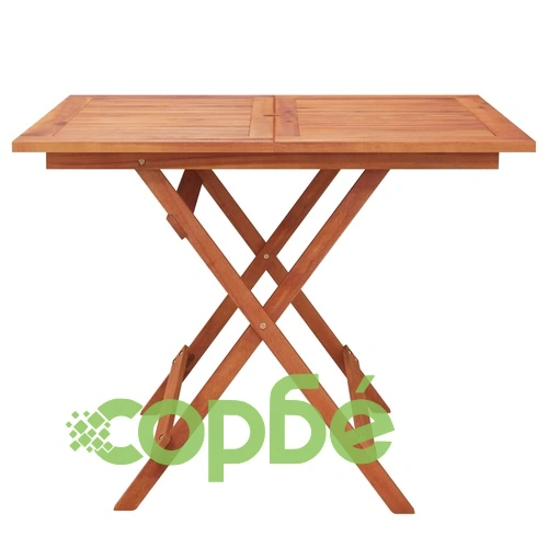 Градински трапезен комплект от 5 части, акациево дърво масив ➤ топ цена ➤ sorbe.bg