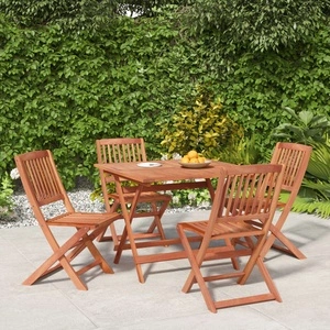 Градински трапезен комплект от 5 части, акациево дърво масив