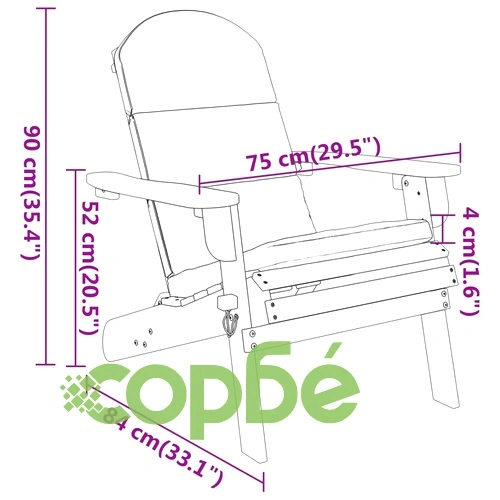 Градински лаундж комплект Адирондак от 3 части, акация масив ➤ топ цена ➤ sorbe.bg