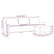3-местен диван с табуретка, тъмносив, 210 см, текстил