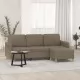 3-местен диван с табуретка, таупе, 180 см, текстил