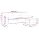 3-местен диван с табуретка бежов 210 см микрофибърен текстил