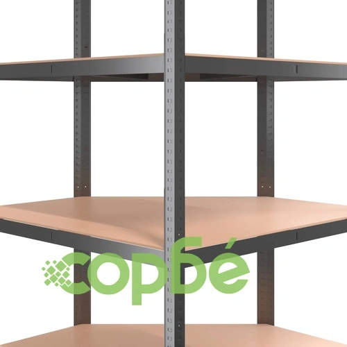Стелажи с 5 рафта, 3 бр, антрацит, стомана и инженерно дърво ➤ топ цена ➤ sorbe.bg