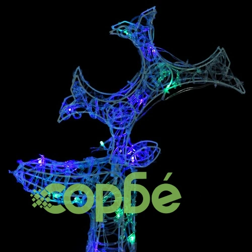 Коледна украса северни елени, 2 бр, 60x16x100 см, акрил ➤ топ цена ➤ sorbe.bg