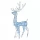 Коледна украса северни елени, акрил, 2 бр, 120 см, студено бяло