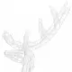 Коледна украса северни елени, акрил, 3 бр, 120 см, студено бяло