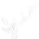 Коледна украса северни елени, акрил, 2 бр, 120 см, многоцветни