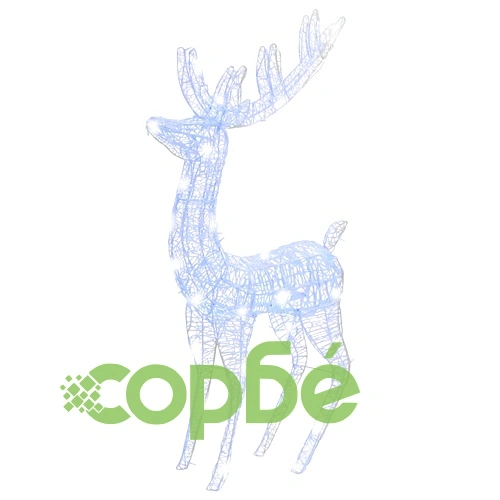 XXL Акрилни коледни елени, 250 LED, 3 бр, 180 см, сини ➤ топ цена ➤ sorbe.bg