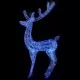 XXL Акрилни коледни елени, 250 LED, 3 бр, 180 см, сини
