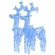 Коледна украса северни елени, 2 бр, 60x16x100 см, акрил
